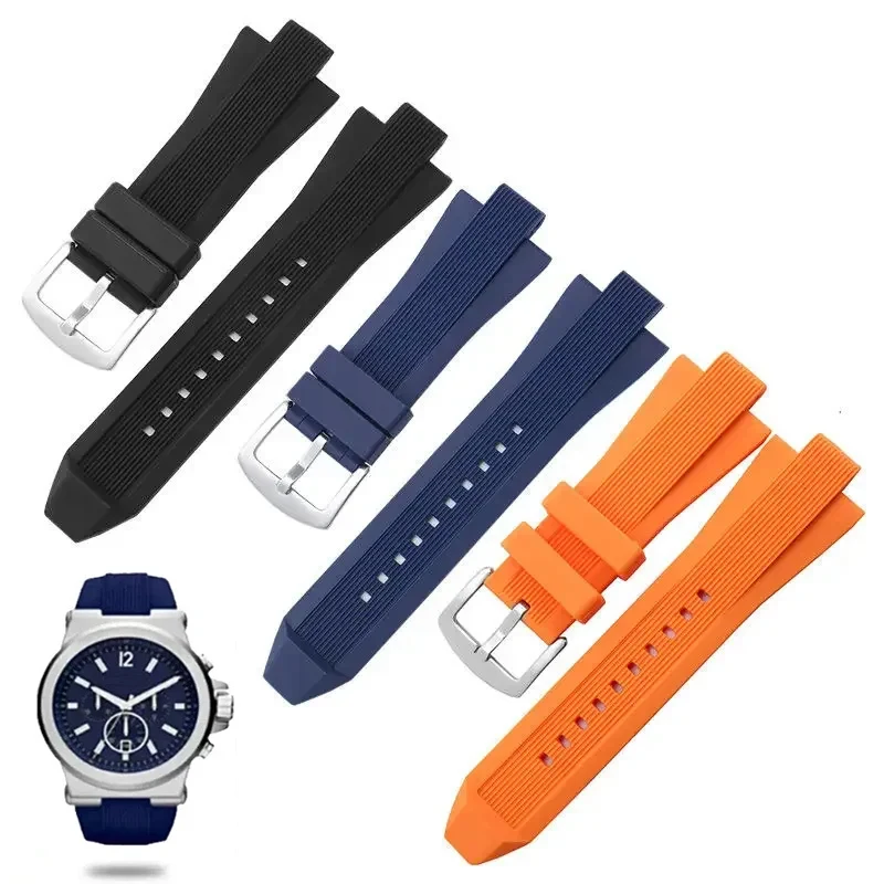 Natural Soft Silicone Rubber Men's Watch Band - Premium Replacement Strap, 29*13mm