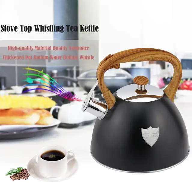HausRoland Goodful Whistling Tea Kettle Stove Top Stainless Steel Whistle  Tea Water Pot With Zinc Alloy Handle For Tea, Coffee