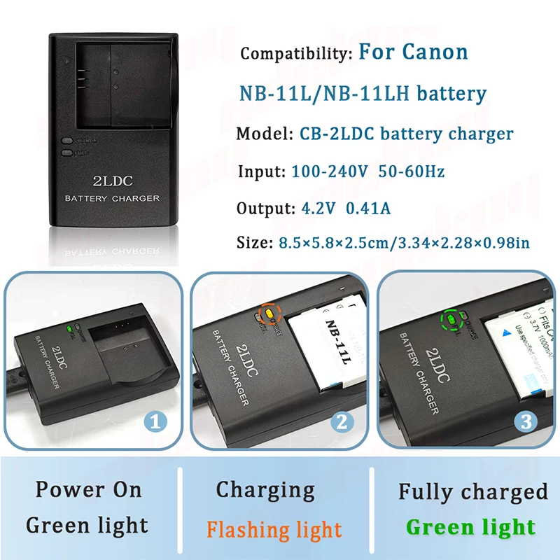 CB-2LDC 2LDE 2LFE Camera Battery Charger For Canon A2300, A2500