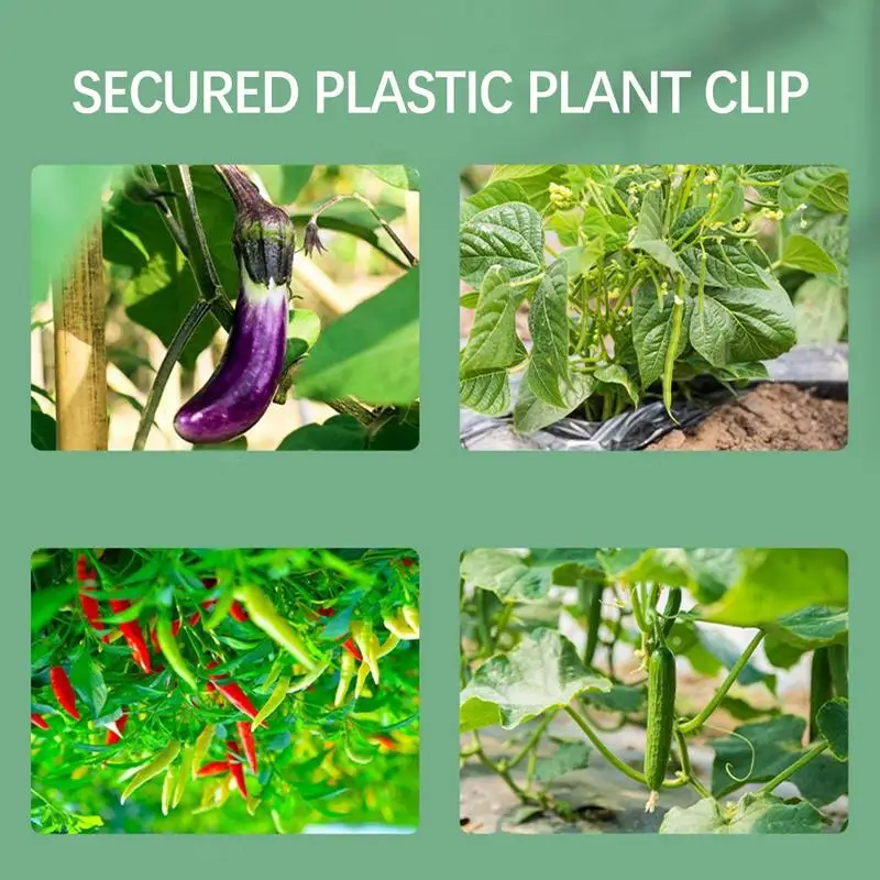 100Pcs Plant Fixed Clips Reusable Garden Planting Clips For Fixed Plants Vine Flower Seedling Tomatoes Support Plant