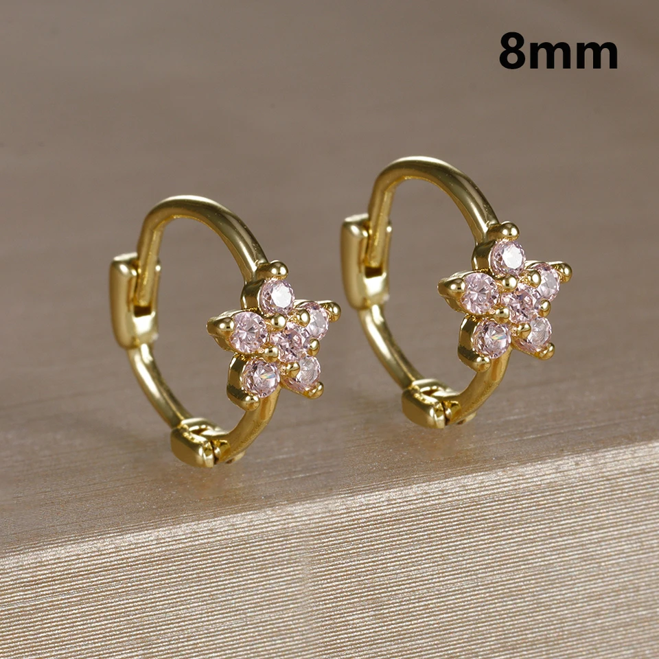 Set 2 Paia Orecchini A Cerchio Huggie In Argento Sterling Placcato Oro 14k – Mini Cerchi Ipoallergenici – AILPIWE