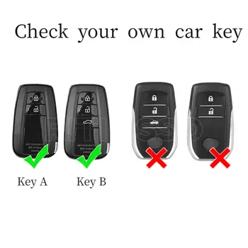Custodia per chiave a distanza per auto in lega di zinco Tpu Shell Fob per Toyota Corolla Prius Camry CHR C-HR RAV4 Altis Land Cruiser Prado Keyless - Custodia per chiave a distanza per auto in lega di zinco Tpu Shell Fob per
