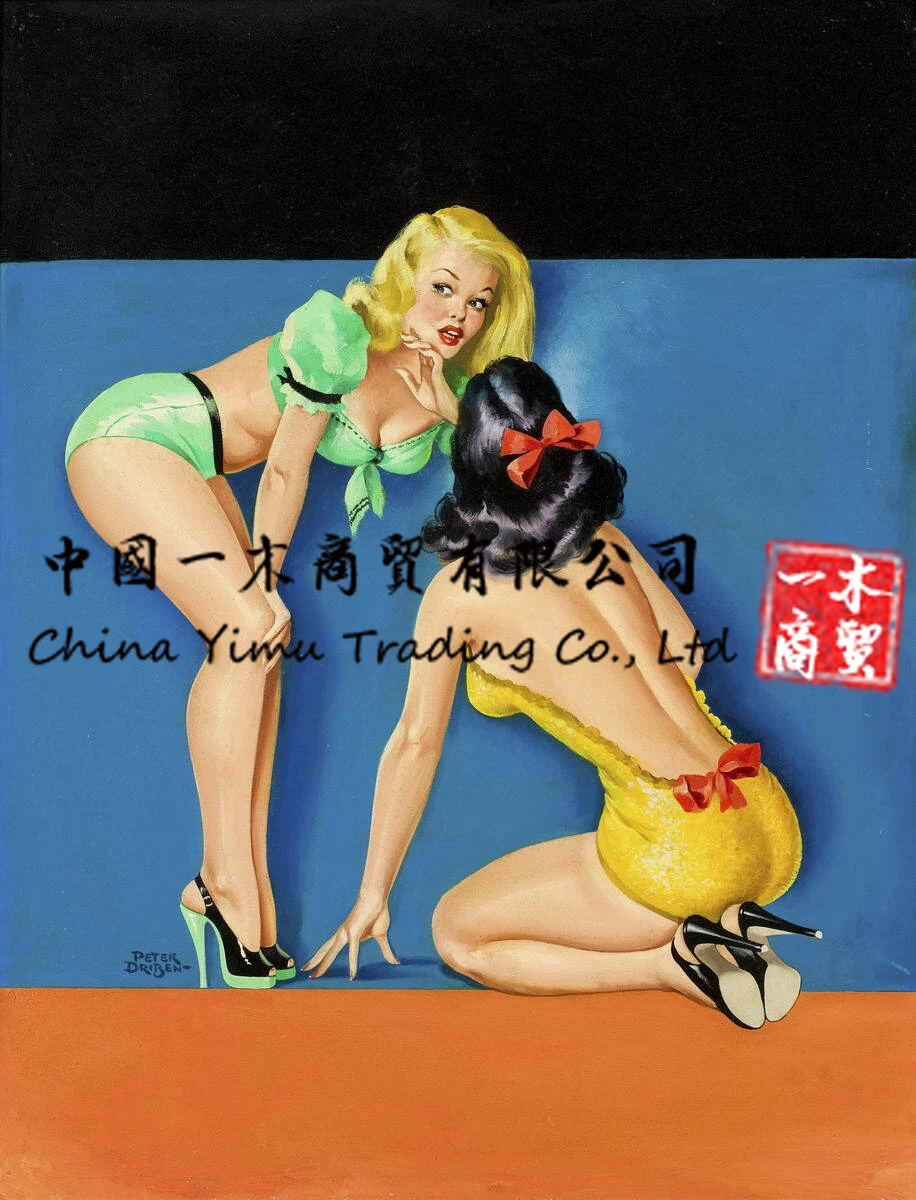 Peter Driben Pin Up Girls Cover Art For Whisper Giclée Paper Print Poster Movie Car Game Film Sticker Per Playboy