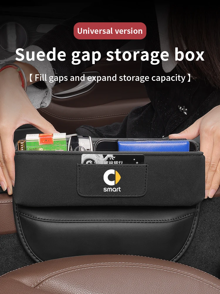 Per Smart Two 451 450 453 Eq Forfour Coupe Cabrio Crossblade Car Seat Storage Box Organizzatore In Pelle Scatola Portaoggetti In Pelle Scamosciata