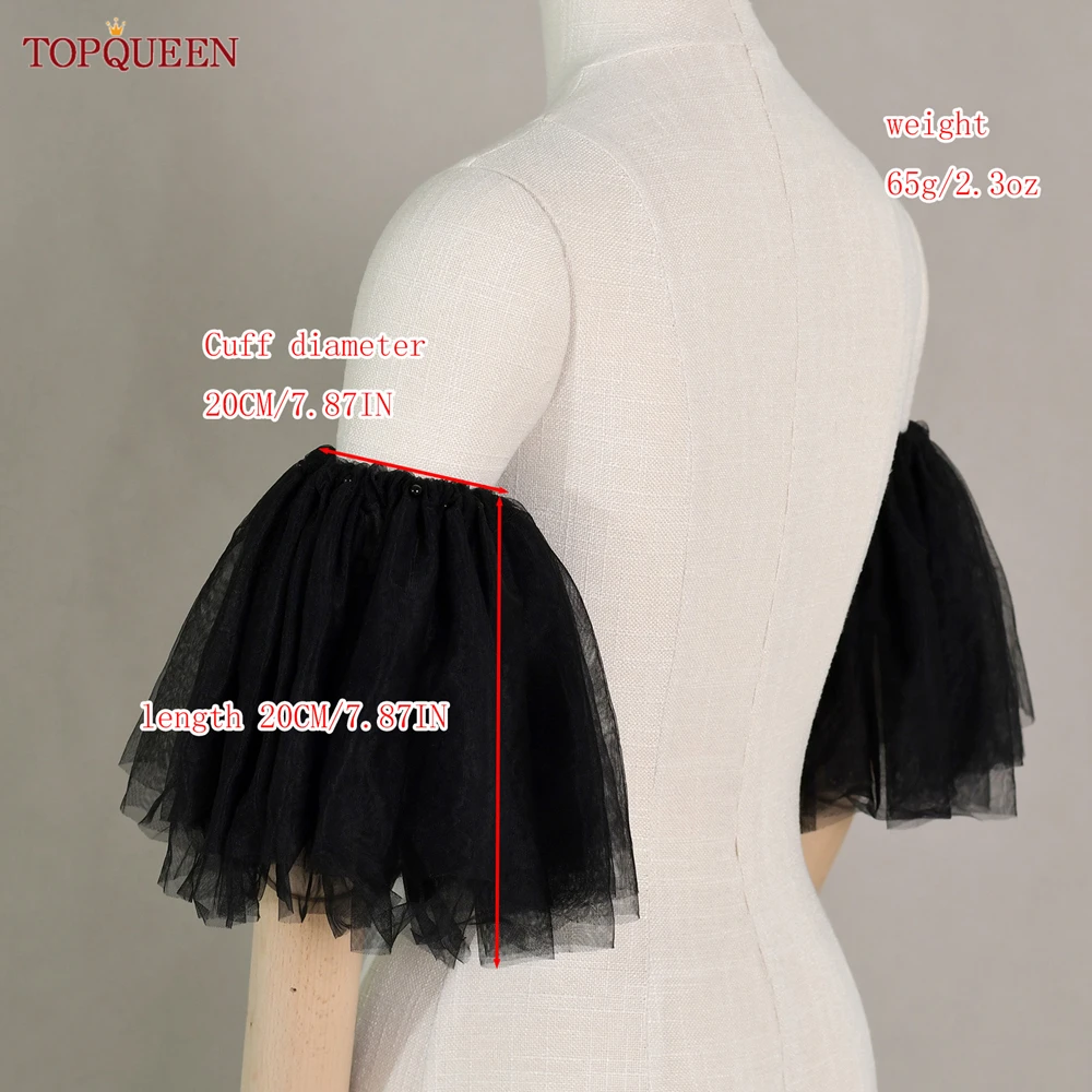 TOPQUEEN VG82 Removable Wedding Sleeves Cover Shoulders Summer Woman Bolero Wedding Accessories Bridal Gloves Bolero DIY