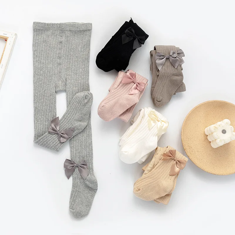 2022 New Baby Pantyhose Pure Cotton Leggings Outer Wear Spring And Autumn Thin Foot Socks Baby
