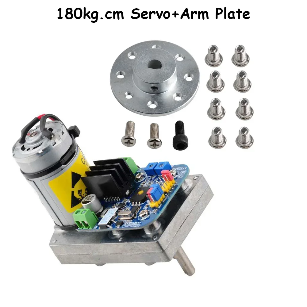 ASMC-05B yüksek güç yüksek tork Servo DC12V 24V 180kg.cm çelik dişli RC Servo Ro