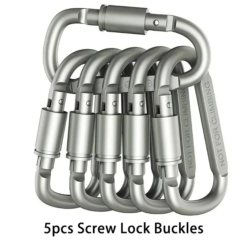 Climbing Carabiner 4PCS Carabiner Set For Key Camping Survival EDC Outdoor Keychain Clip Alloy Aluminum Tactical Hook