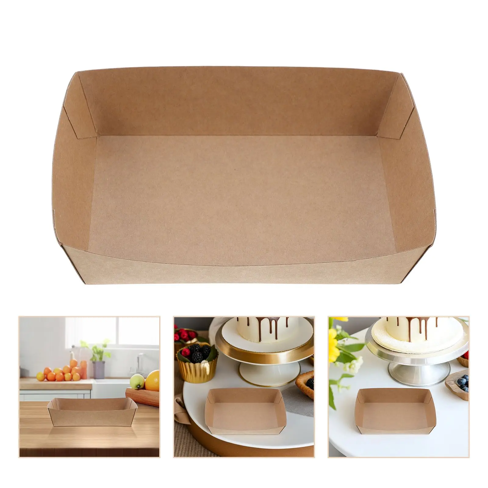 50pcs Disposable Paper Sandwich and Hot Dog Boxes, Kraft Food Boat Trays for Takeout, P... - SKU DPSB1803 - UGI Packaging