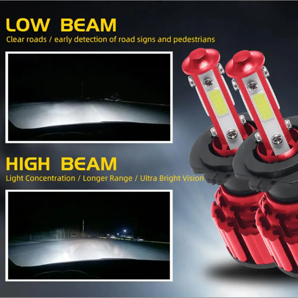 

Противотуманные фары автомобильные лампы 6500 лм прочная Простая установка высокая яркость Ip67 водонепроницаемые автомобильные аксессуары светодиодная Автомобильная фара k 52 Вт