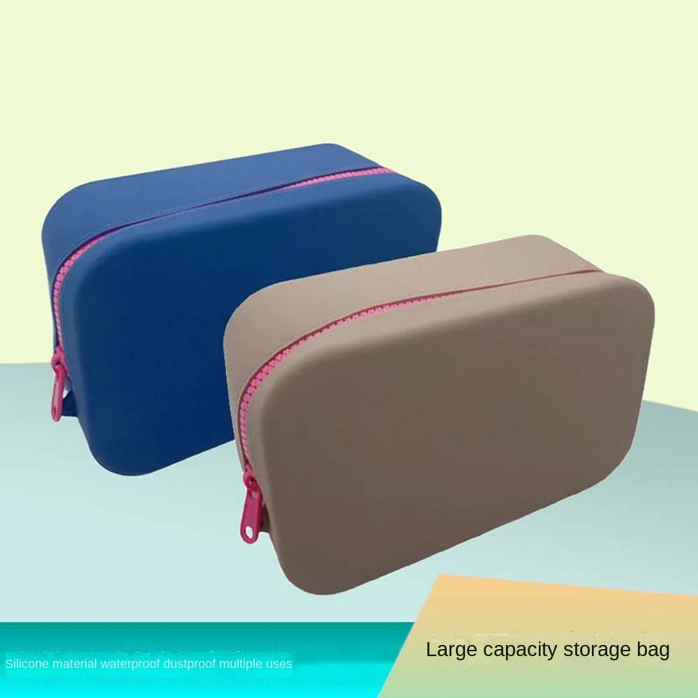 Portable Square Silicone Coin Purse Waterproof Lipstick Bags ID Credit Card Holder Girls Travel Organizer Accessories 3