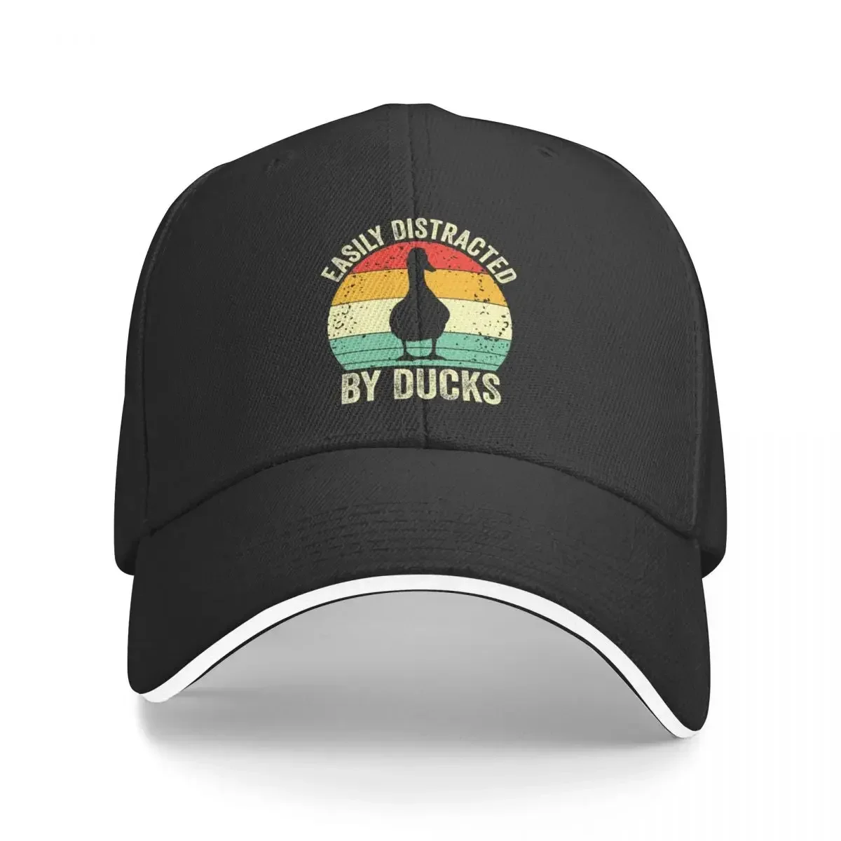 

Easily Distracted by Ducks, Gift for Duck Lover Funny Ducks Pet Animal Vintage Cap Baseball Cap fluffy hat hat for women Men's