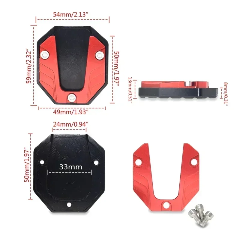 Motorcycle Foot Support Base Modification, Widened Electric Scooter Pedal, Motorcycle Side Support Accessories, Universal Type