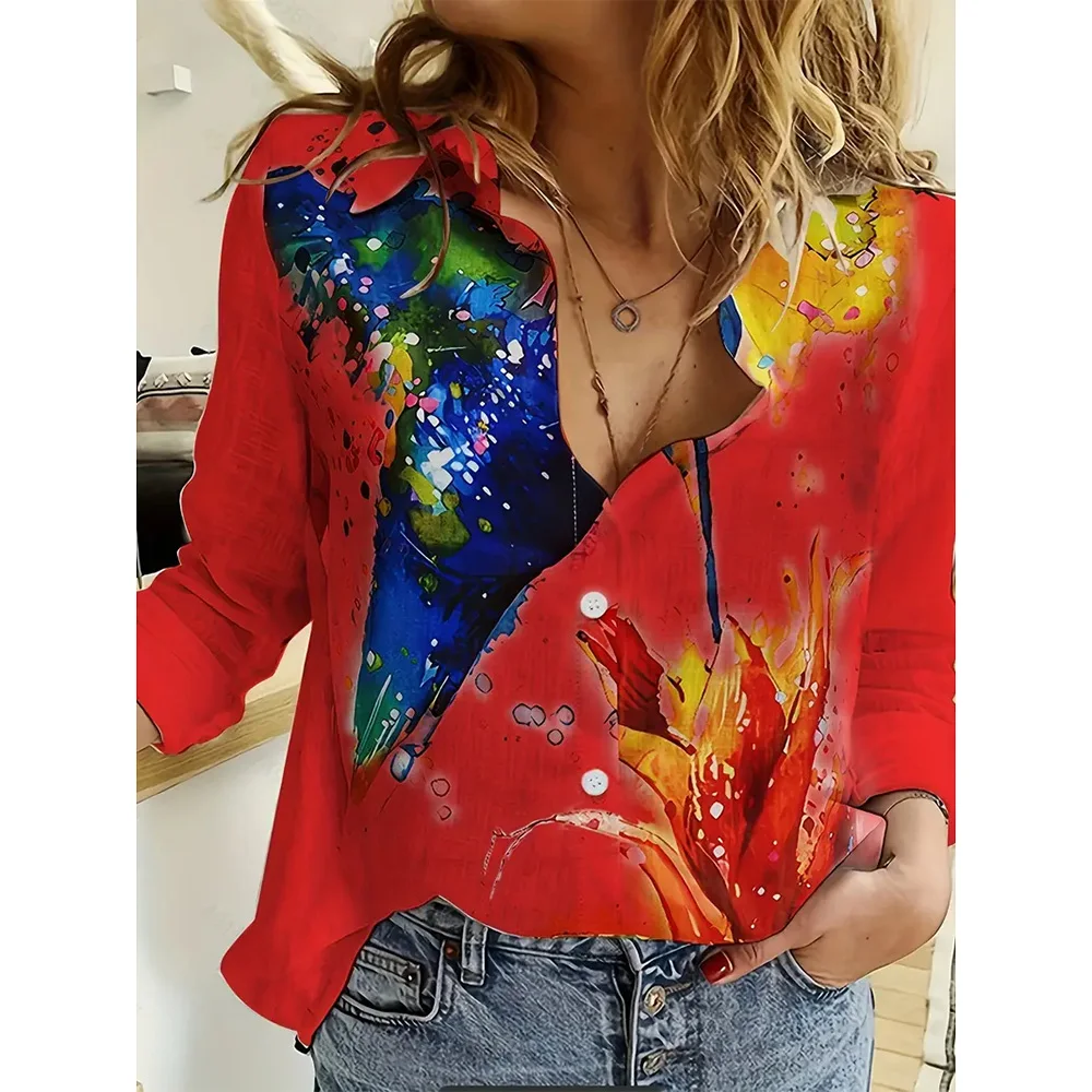 Women's Autumn And Winter New Button Long Sleeve Lady Temperament Commuter Shirt