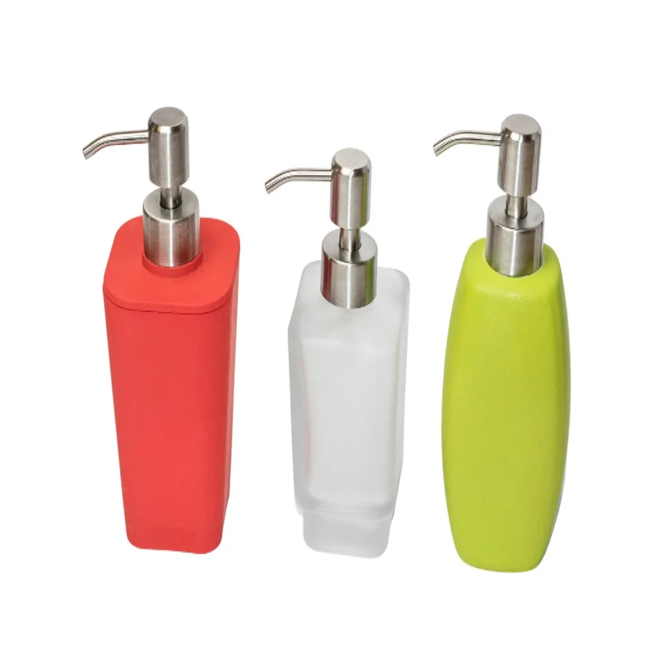 1pcs 304 Stainless Steel Pump Head Soap Dispenser Pressure Nozzle For 28mm Liquid Lotion Bottle Bathroom Kitchen Accessories soap dispenser