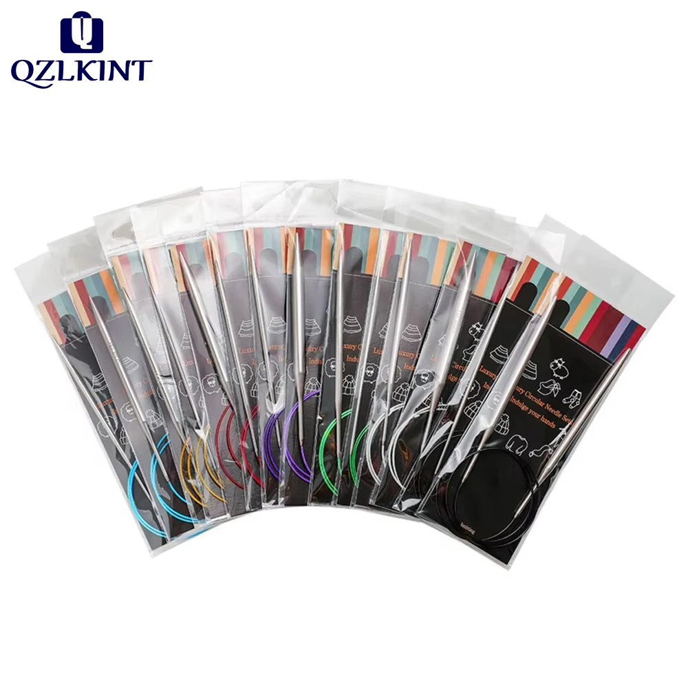 14 Sizes 2.25-10.0mm Stainless Steel Circular Knitting Needles Crochet Needles for Knitting DIY Weaving Tools 40/80/100/120cm crochet needles knitting supplies knitting needles knitting material weaving tools