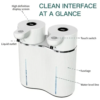Alternative view of Double-Head Touchless Foam/Gel Infrared Induction Electric Automatic Senor Soap Dispenser Wall-Mounted Hand Washing Pump Machine