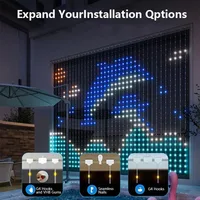 Smart Curtain Lights RGBIC LED Window String Lights APP Remote Control DIY Pattern Text Scene for Christmas Wedding Holiday - Image 3