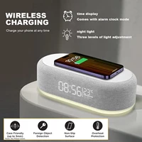Fast Wireless Charger Alarm Clock Time LED Light Thermometer for iPhone 16 15 14 13 12 Charging Dock Station for Samsung S24 S23 - Image 3