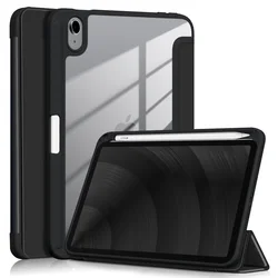 Enhanced Smart Case with Pen Slot and Tri - Fold Design for iPad mini 6 (Black)