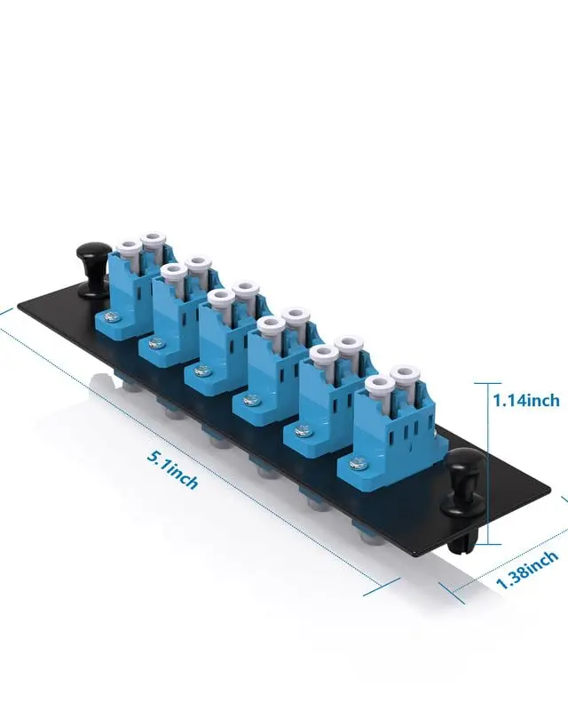 VANDESAIL Fiber Single Mode LC Fiber Patch Panel, Fiber Optics LC Patch Panel