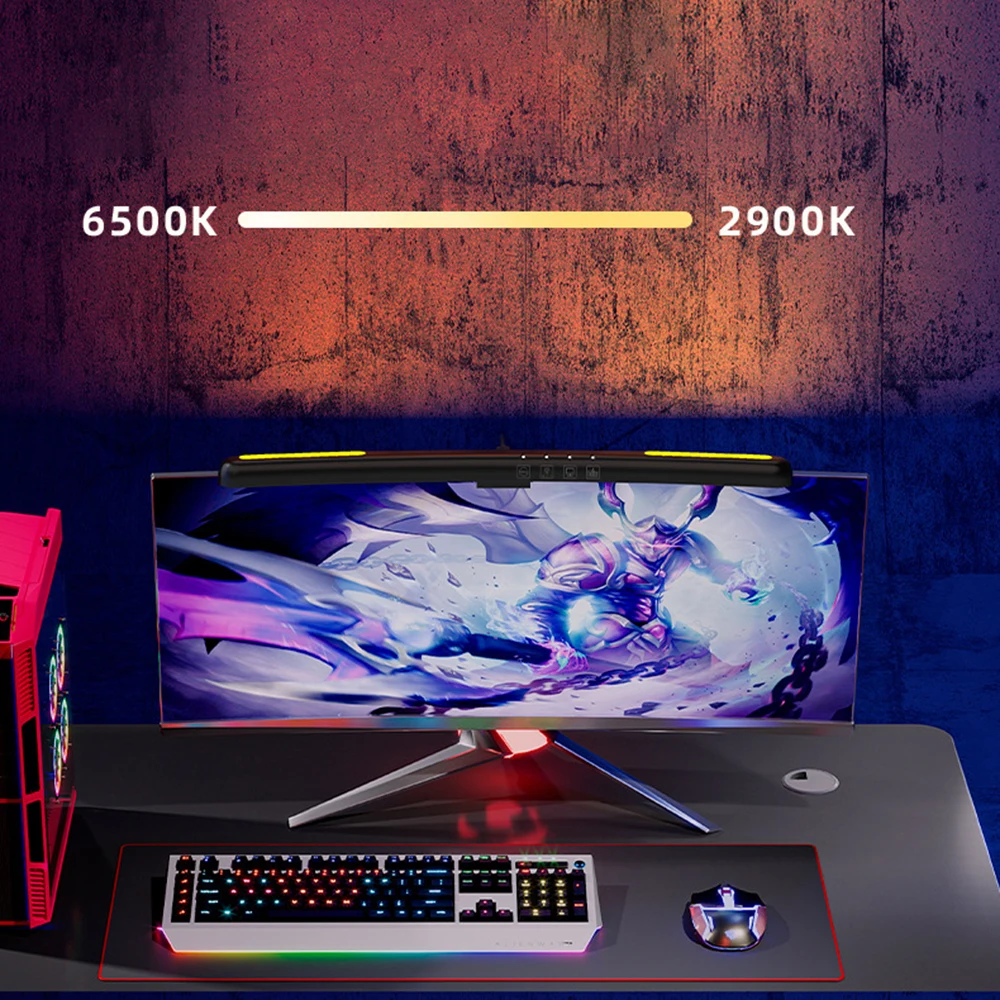 Generic 7 Colors Curved Screen Light Bar Led Computer Monitor Rgb