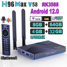 H96 MAX V58 TV Box 8K Android 12 com Certificação Netflix e Google Play