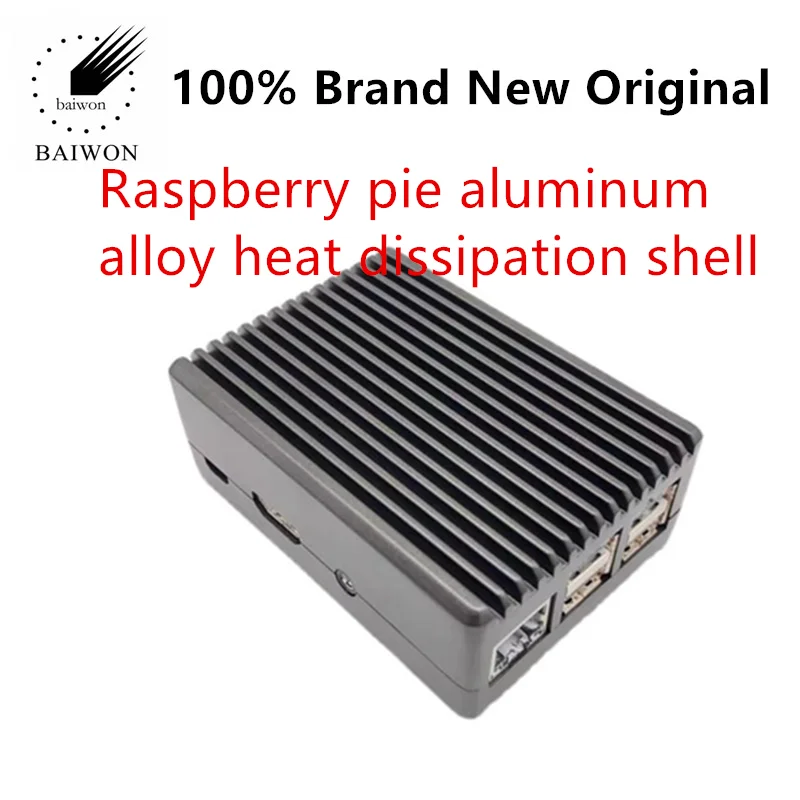 

100% Original IC Chips Raspberry Pi 3B/3B+Aluminum Alloy Shell Armored Heat Dissipation Shell Box