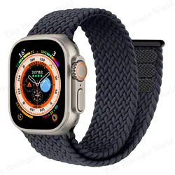 Braided Solo Loop Strap Bracelet for 38 40 41mm-S (Charcoal)