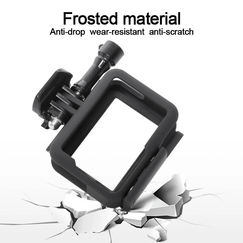 Cadre de protection pour GoPro, housse anti-chute ABS avec ouverture pour objectif et dissipateur de chaleur, vue latérale