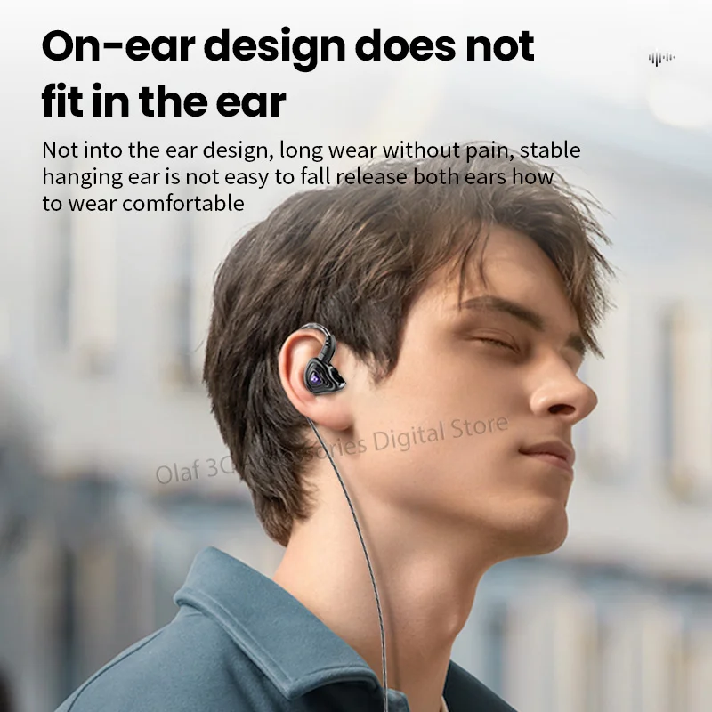 OLAF DAC Type C/3.5mm Headphones Wired Earbuds Handsfree Headset Gamer HiFi 9D Bass Stereo In-Ear Cable Earphones For Smartphone 4