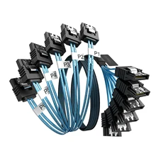 SATA-III 케이블-0.5M/1M 4/6/8개/세트-6Gbps-SATA 케이블 긴 교체용 Bitcoin 컴퓨터-서버 CD DVD 드라이브 Raid HDD-SSD