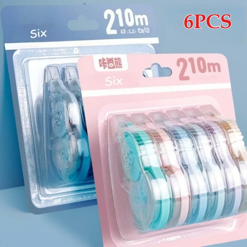 5/6PCS Permanent Adhesive Tape Correction Tape Roller Set Smooth Compact Design with No Drying Time Adhesive Grooves for School 1