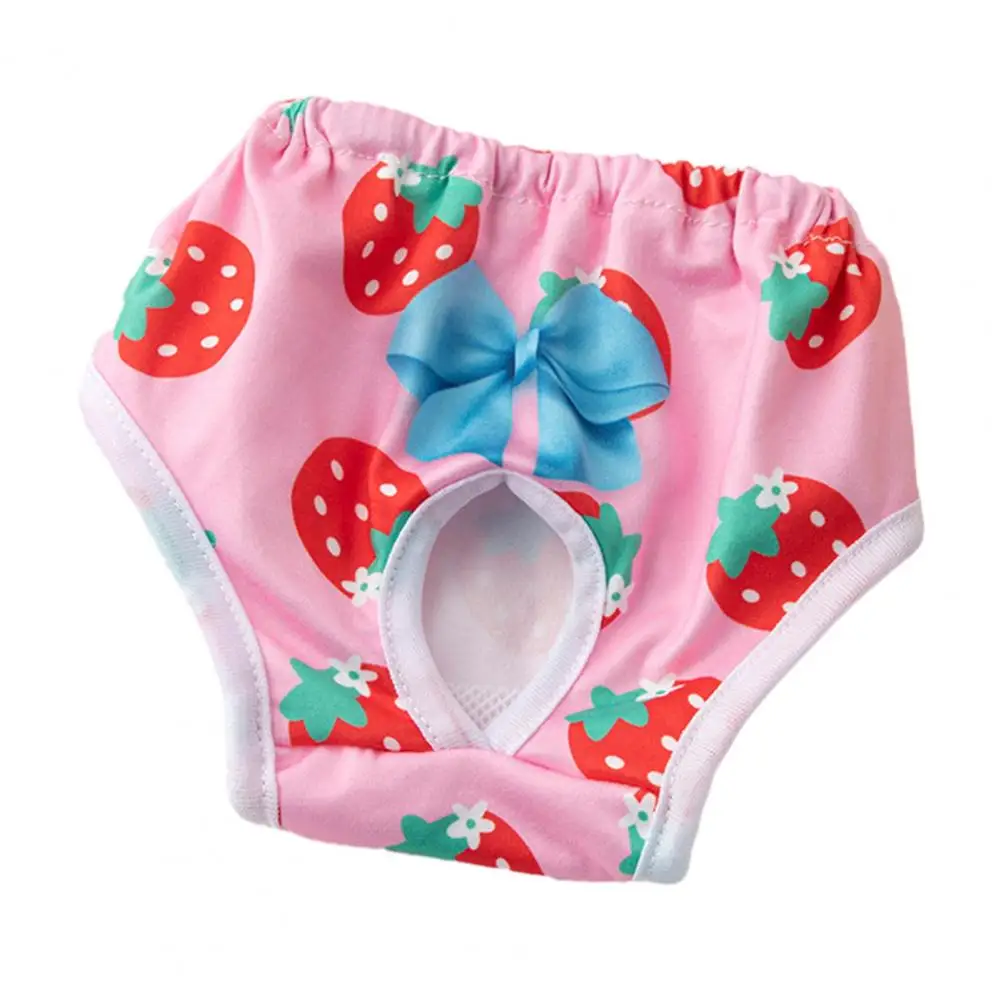 Dog Diapers for Heat Comfortable Absorbent Pet Menstrual Pants Physiological Diapers for Dogs Cartoon Patterned Puppy dog nappies dog diapers pet diapers