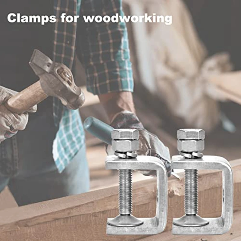 Duty Metal U-Clamps, Mini Mesa Tiger Clamp, 1 pol, 6 PCs