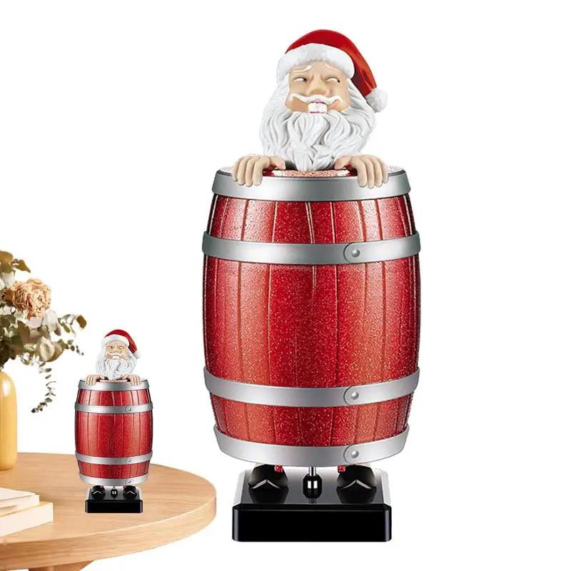 

Creative Funny Prank Dispenser Automatic Cigarette Boxes Strange Pop Up Prank Stuff Santa Claus Wooden Barre Party Cosplay Props