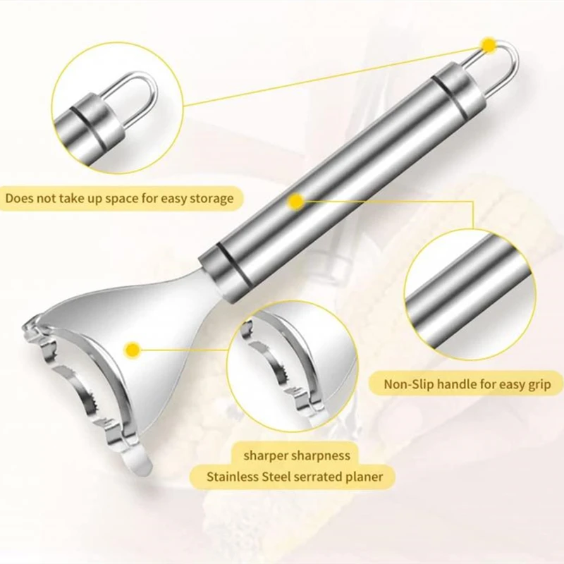 Fruit Vegetable Peeler Vegetable Stripper Stainless Steel Corn Stripper Thresher