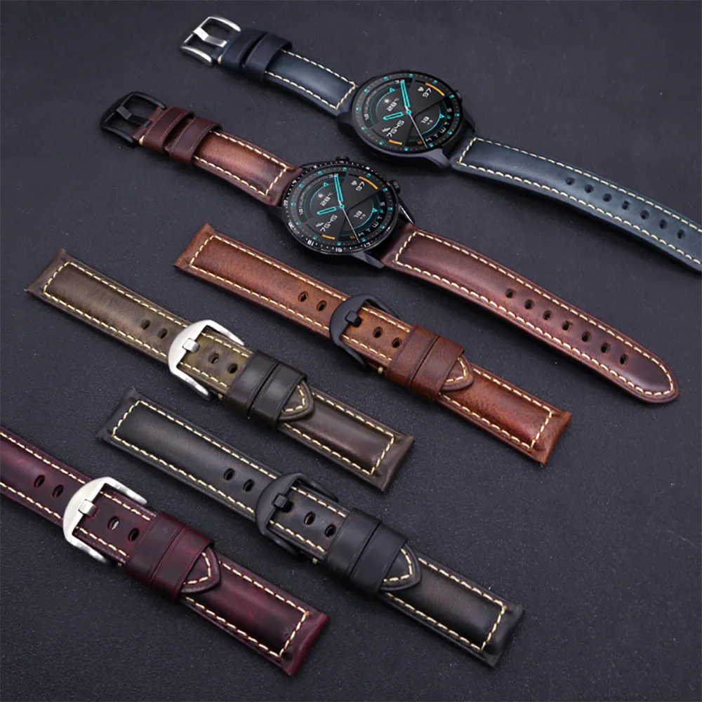 Cinturino In Vera Pelle Per Panerai 20Mm 22Mm 24Mm Cinturino Per Orologio Bracciale Di Alta Qualità Per Samsung Galaxy Watch 5Pro 45Mm 40Mm 44Mm
