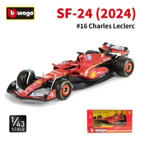 Bburago 1:43 F1 Ferrari SF24 55 Carlos Sainz 16 Charles Leclerc Alloy Die Cast Racing Car Model Toy Collectible  2024 Gift 1