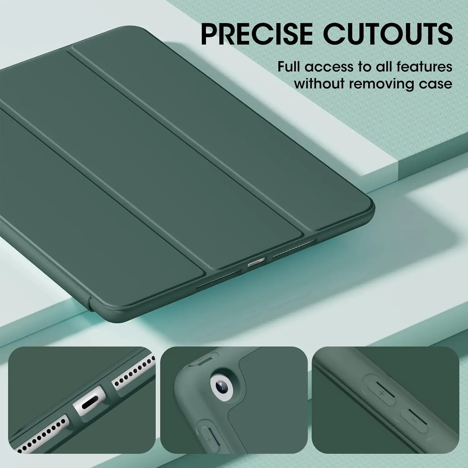 Premium Tri-fold Flip Case with Magnetic Stand and PU Leather Protective Cover
