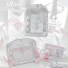Ballet Style Silver Leather Picture Frames Lovely Kpop Photocard Holder with Pink Ribbon Picture Frame Balletcore for Gir 4