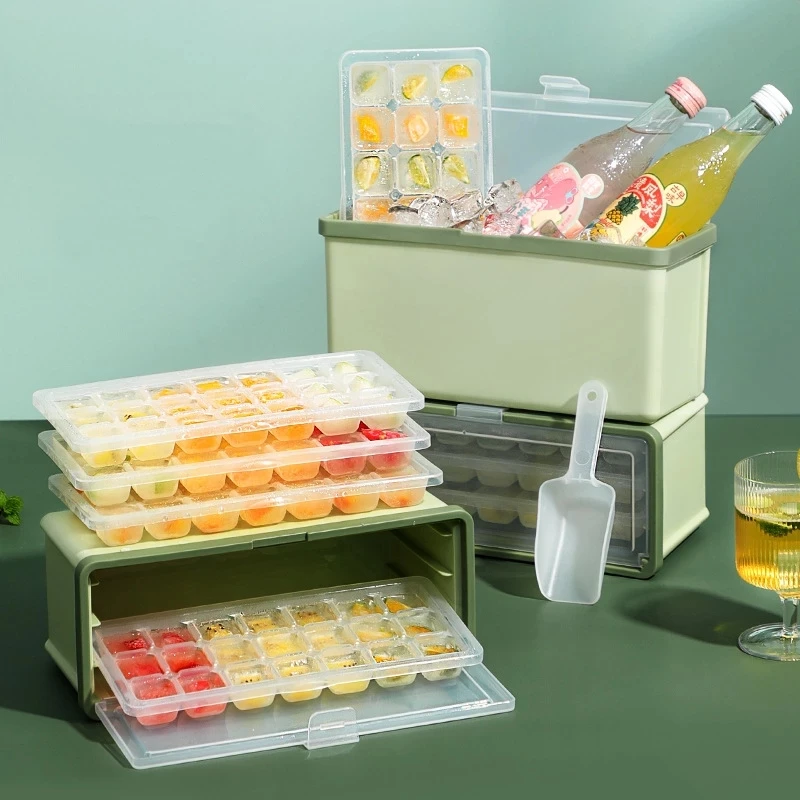 Ice Cube Maker Multi layer DIY Ice Tray Ball Ice Cube Mold with Lid