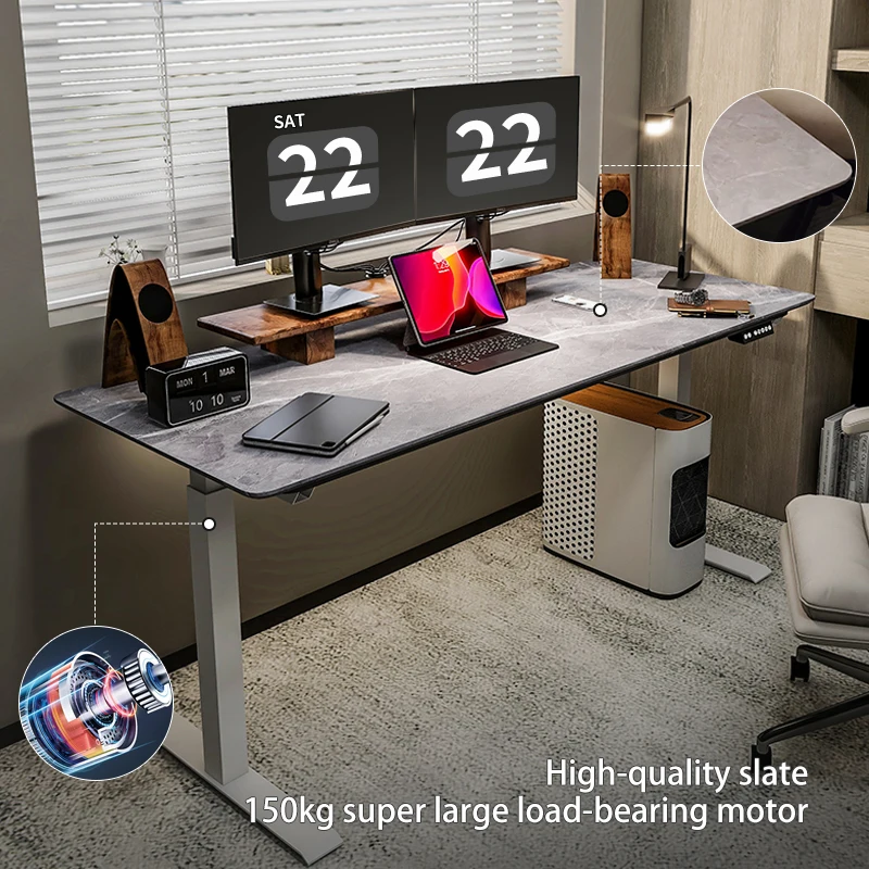 

Electric lift table standing workbench computer desk home desk light luxury simple desk