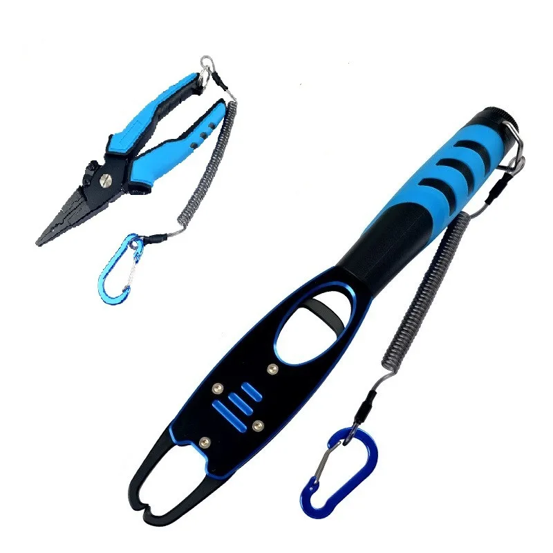 Multi-functional Fishing Tool with Scale Control and Rubber Handle