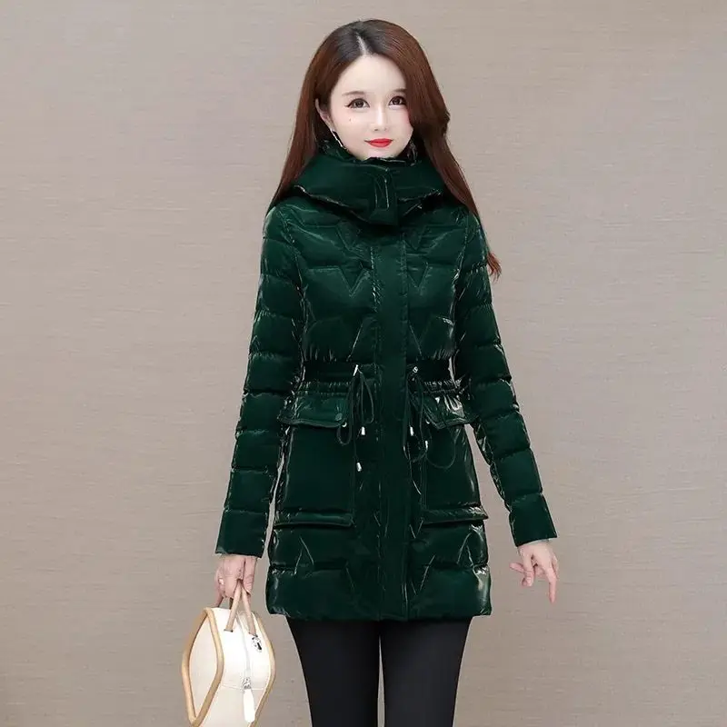 2023 New Women Down Cotton Coat Winter Jacket Female No Wash Parkas Plus Size Cotton Outwear  Hooded To Keep Warm Overcoat