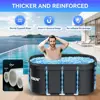 XL Large Oval Ice Bath Tub Athletes 100 Gallons Portable Cold Plunge Tub Recovery Water Therapy Foldable Insulated Durable Easy 6