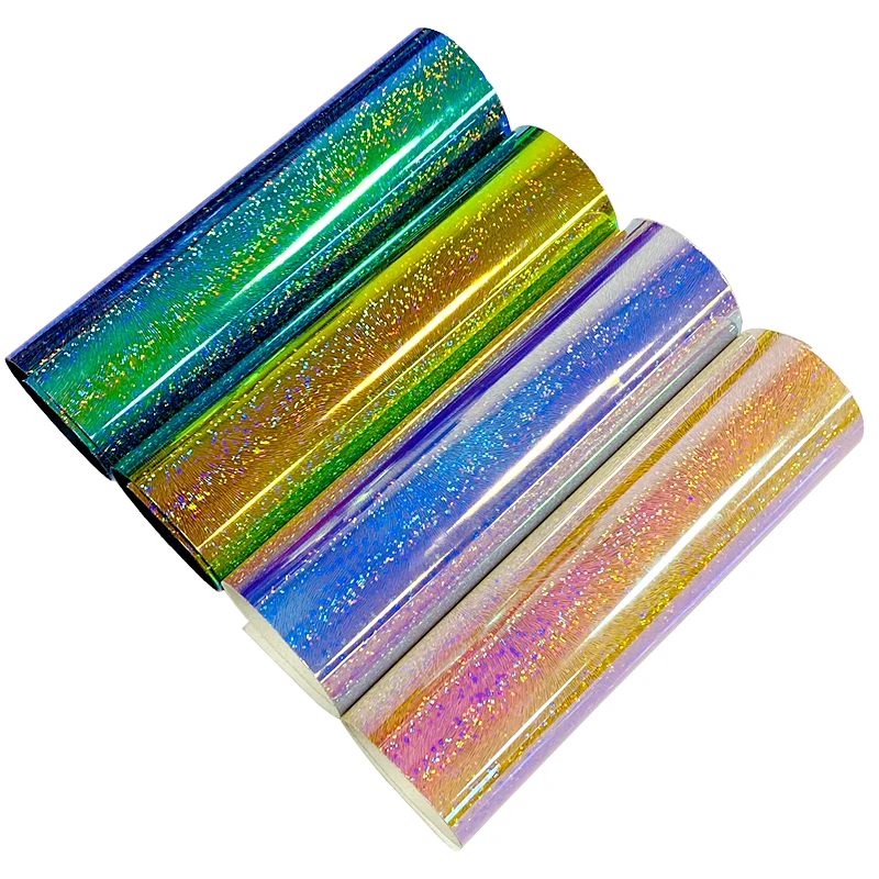 

Shiny Holographic Mouse Skin Grain Printed Mirror Reflective Faux Leather Fabric for Shoe/Bag/Handbag/Craft Leatherette 30*135CM