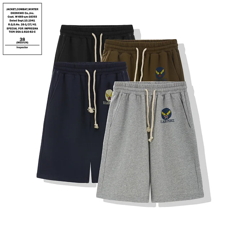 Men's US Air Force 5-Point Guard Pants Outdoor Trekking Combat Sports Travel Loose USAF Middle Short Summer AMEKAJI Hiking Camp