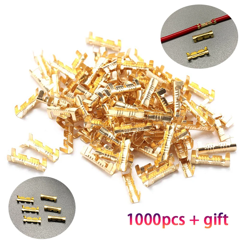 Terminal Connector 50/100/200/1000PCS 453 U-Shaped 0.3-1.5mm 2 Terminal Tab Cold Inserts Small Teeth Fascia