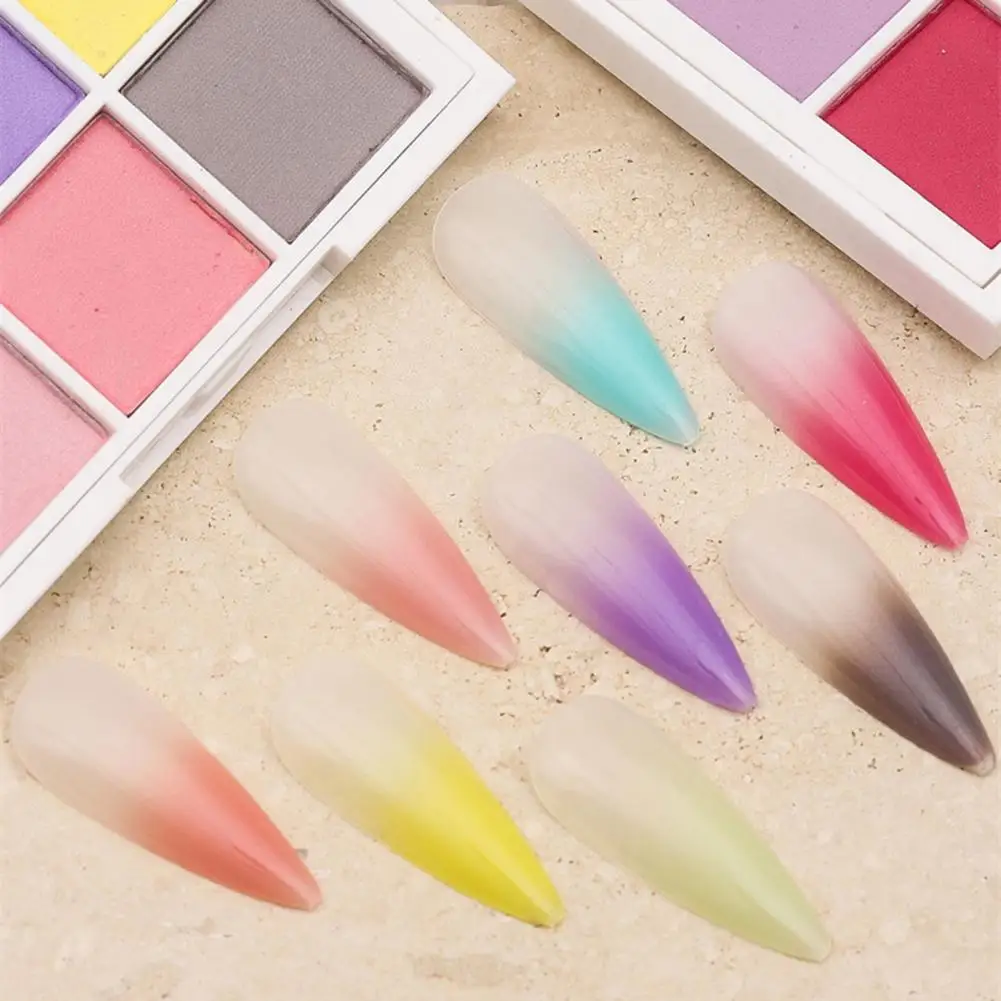 Nail Paint Powder 9-color Nail Mirror Powder Set Achieve Stunning Chrome Pearlescent Matte Nails with Gradient Shell Effects